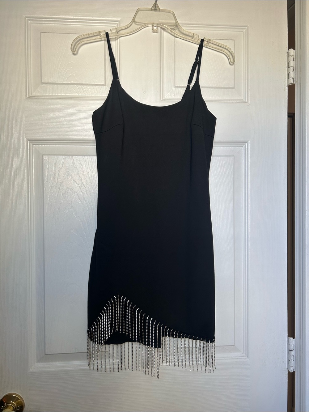 Forever 21 Black Beaded Fringe Mini Dress